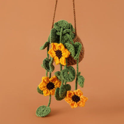 Strawberry,Sunflower Lavender, Heart Crochet Hanging Kit