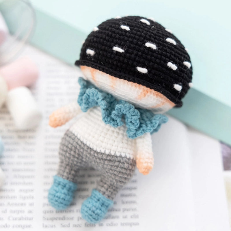 Mushroom Amigurumi DIY Crochet Kit – finished amigurumi in different angle