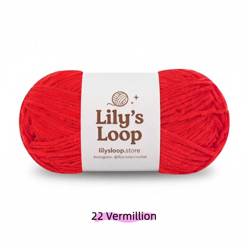 Golden SoftGlow Series 2.5MM Chenille Yarn(50g/132m) – fine chenille yarn for amigurumi