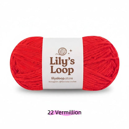 Golden SoftGlow Series 2.5MM Chenille Yarn(50g/132m) – fine chenille yarn for amigurumi