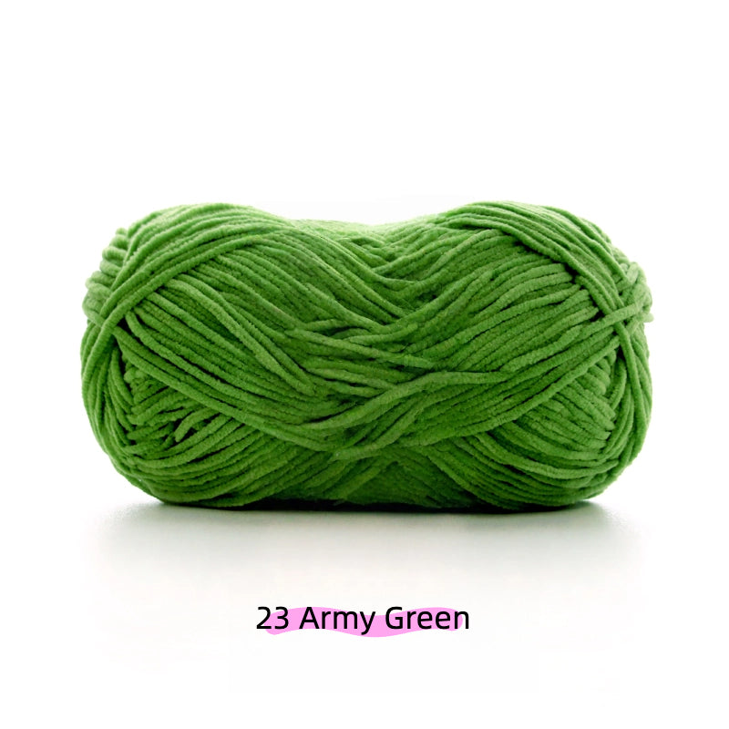 Beige White Sweet Ultra Fine 2mm Chenille Yarn (50g) – chenille yarn for amigurumi