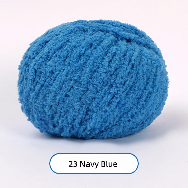 Navy Blue Softy 3mm Plush Yarn - soft velvet yarn for amigurumi