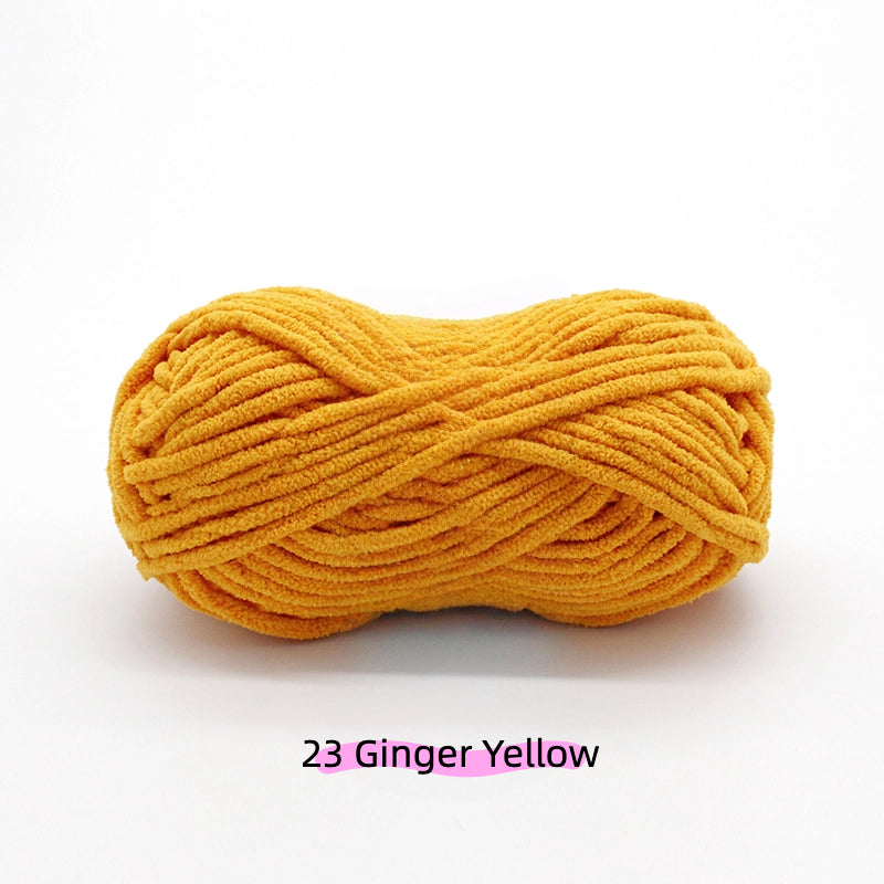 Royal Blue Sweet Chunky Chenille Yarn (100g) 5mm – soft chenille yarn crochet