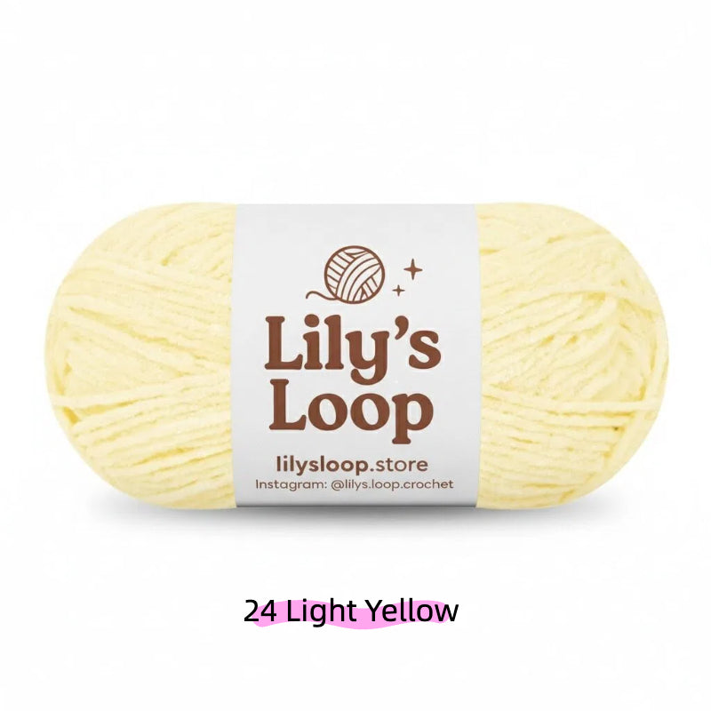 Amber SoftGlow Series 2.5MM Chenille Yarn(50g/132m) – fine chenille yarn for amigurumi