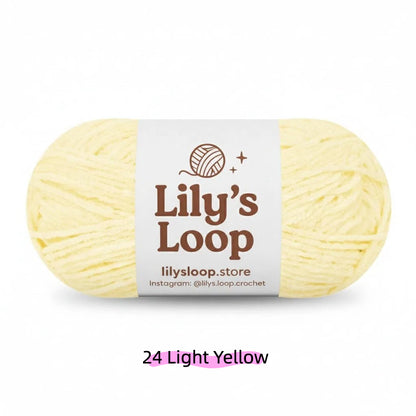 Amber SoftGlow Series 2.5MM Chenille Yarn(50g/132m) – fine chenille yarn for amigurumi