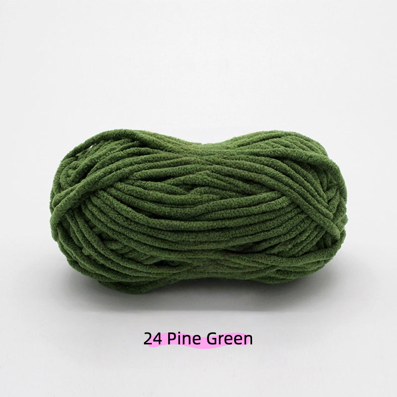 Coffee Brown Sweet Fine 3.5mm Chenille Yarn (50g/55m) – crochet yarn by Lily's Loop