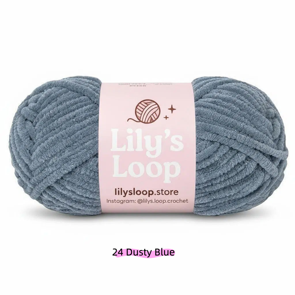 Cloisonné Blue SoftGlow Series 4.5MM Chenille Yarn(50g/59m) – fine chenille yarn for amigurumi