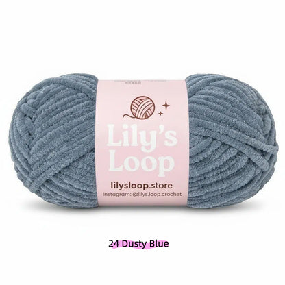Cloisonné Blue SoftGlow Series 4.5MM Chenille Yarn(50g/59m) – fine chenille yarn for amigurumi