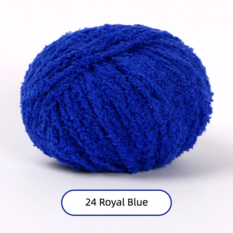 Bright Blue Softy 3mm Plush Yarn - soft velvet yarn for amigurumi