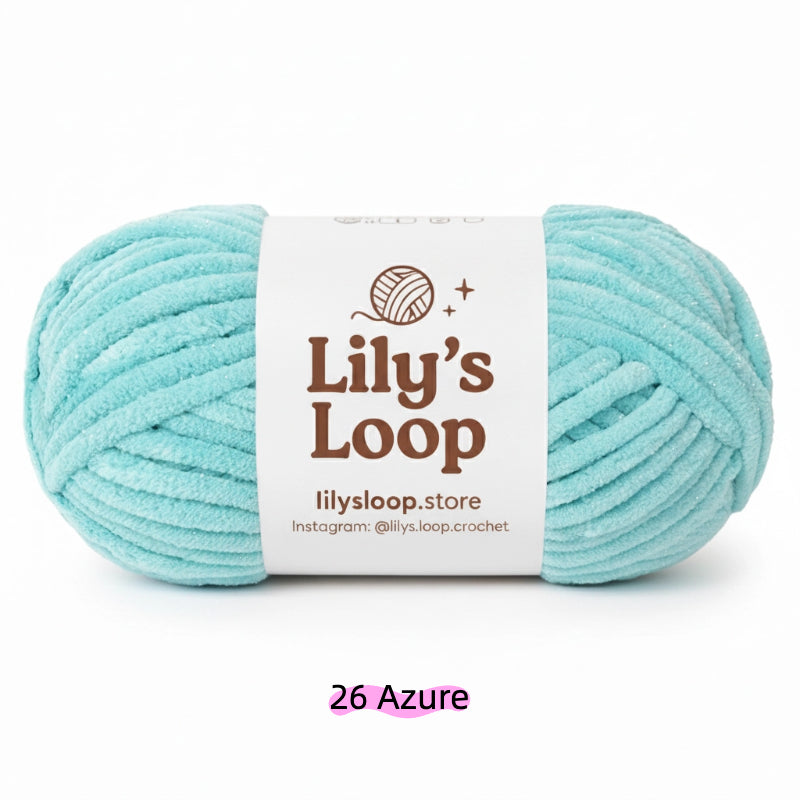 Cloisonné Blue SoftGlow Series 6MM Chenille Yarn(100g/68m) – soft chenille yarn for amigurumi