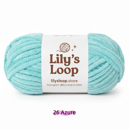 Cloisonné Blue SoftGlow Series 6MM Chenille Yarn(100g/68m) – soft chenille yarn for amigurumi