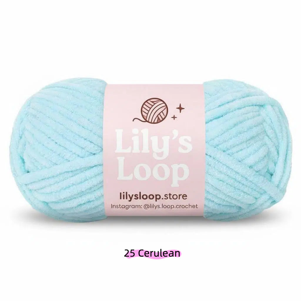 Scallion Green SoftGlow Series 4.5MM Chenille Yarn(50g/59m) – fine chenille yarn for amigurumi