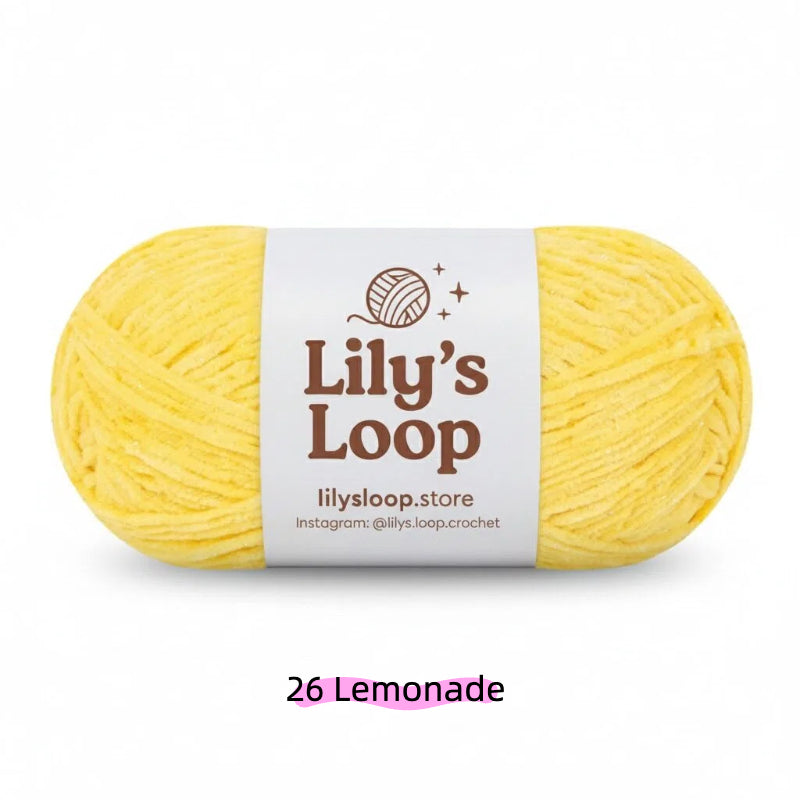 Yellow SoftGlow Series 2.5MM Chenille Yarn(50g/132m) – fine chenille yarn for amigurumi
