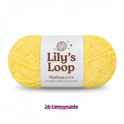 Yellow SoftGlow Series 2.5MM Chenille Yarn(50g/132m) – fine chenille yarn for amigurumi