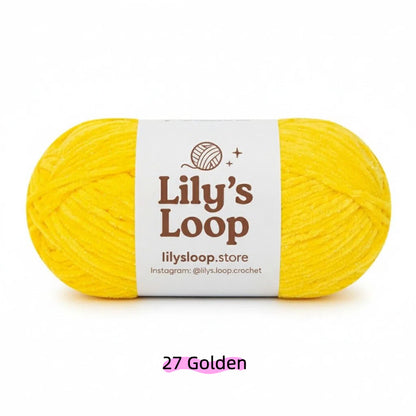 Ochre SoftGlow Series 2.5MM Chenille Yarn(50g/132m) – fine chenille yarn for amigurumi