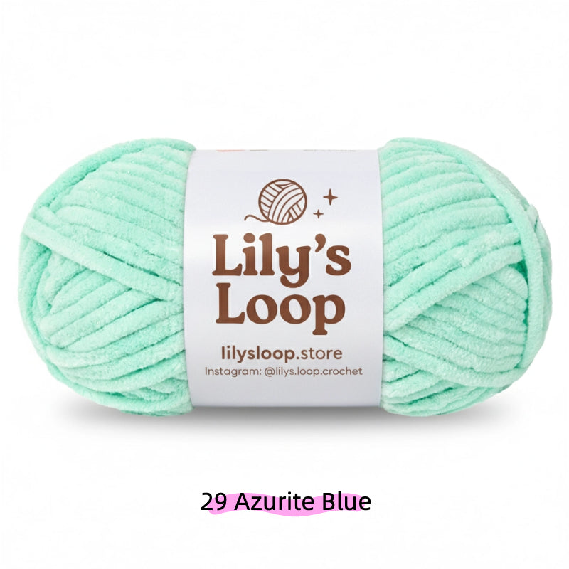 Pea Green SoftGlow Series 6MM Chenille Yarn(100g/68m) – soft chenille yarn for amigurumi