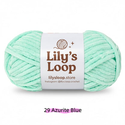 Pea Green SoftGlow Series 6MM Chenille Yarn(100g/68m) – soft chenille yarn for amigurumi