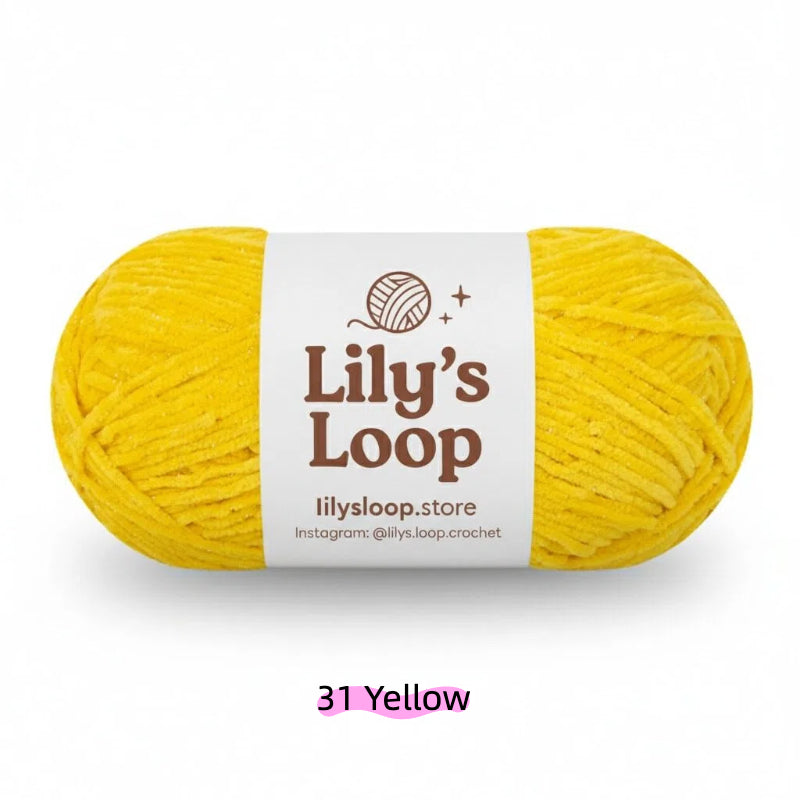 Sea Blue SoftGlow Series 2.5MM Chenille Yarn(50g/132m) – fine chenille yarn for amigurumi