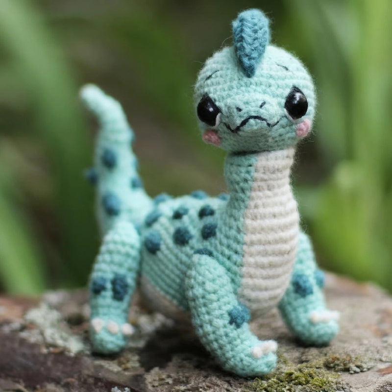 DIY Crochet Amigurumi Kit The Prehistoric Pals Collection Beginner Friendly – finished amigurumi in different angle