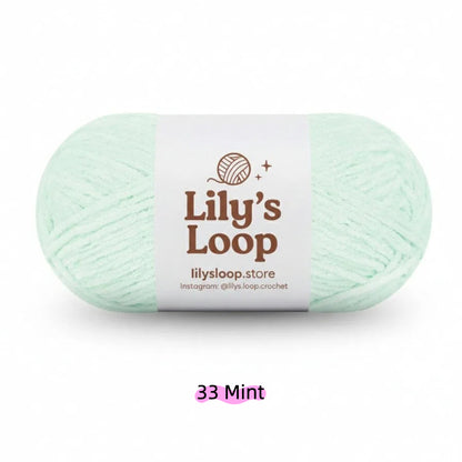 Aqua Blue SoftGlow Series 2.5MM Chenille Yarn(50g/132m) – fine chenille yarn for amigurumi
