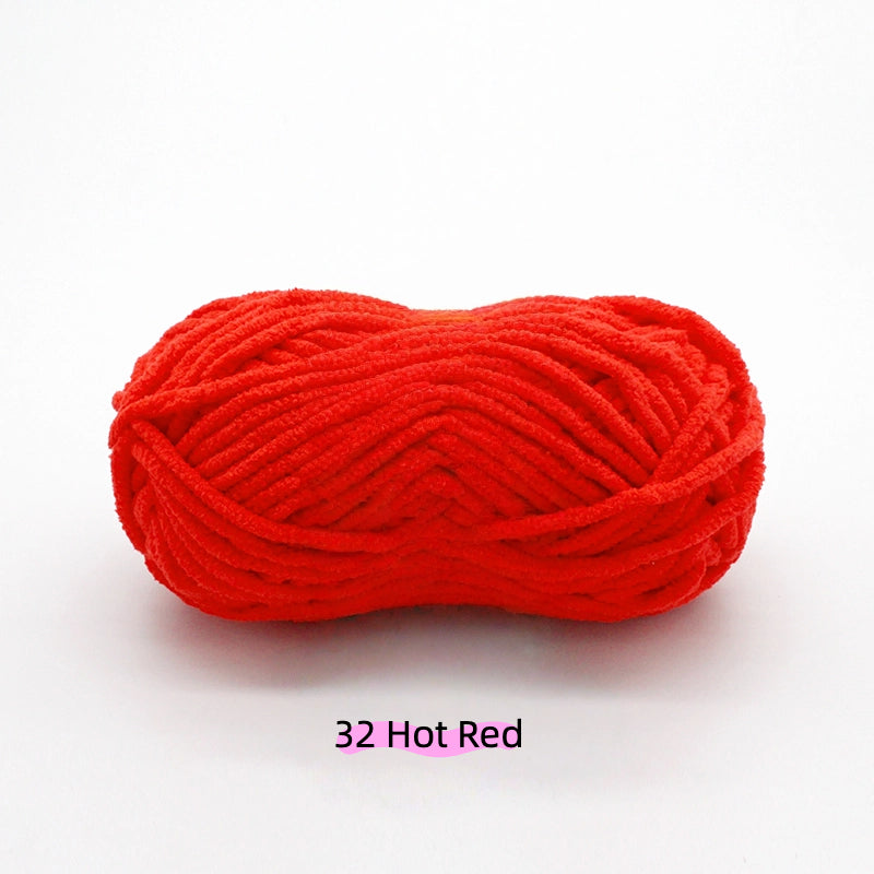 Sweet Chunky Chenille Yarn (100g) 5mm – soft chenille yarn crochet