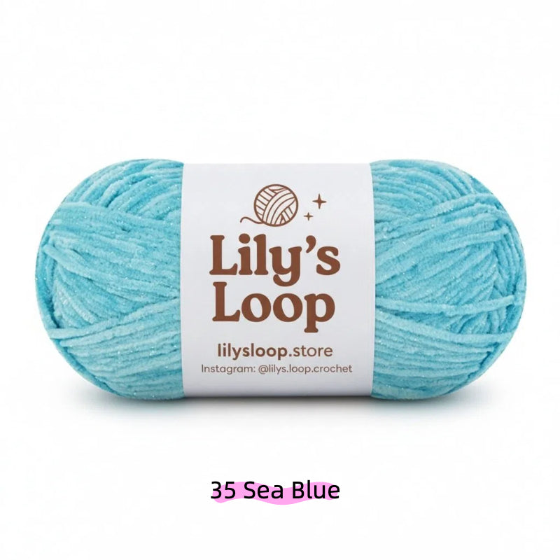 Tiffany Green SoftGlow Series 2.5MM Chenille Yarn(50g/132m) – fine chenille yarn for amigurumi