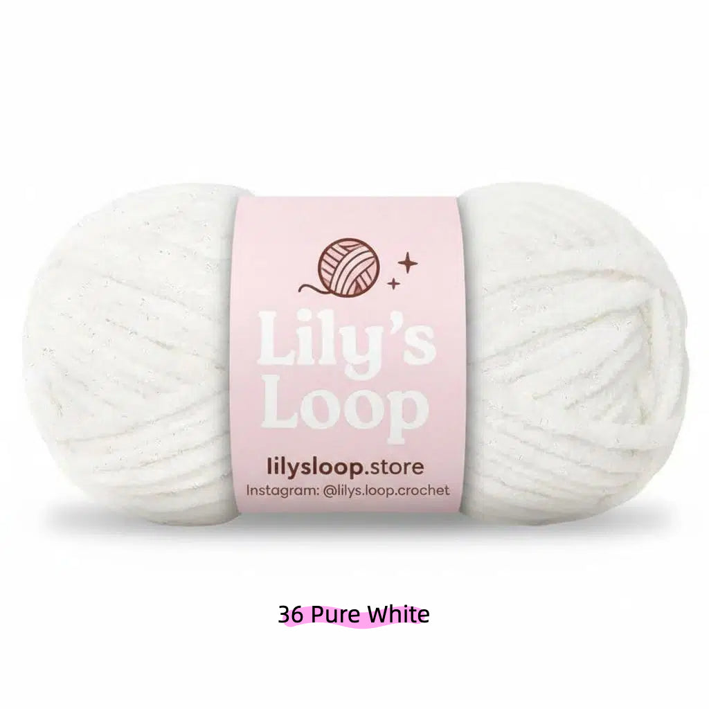 Light Brown SoftGlow Series 4.5MM Chenille Yarn(50g/59m) – fine chenille yarn for amigurumi