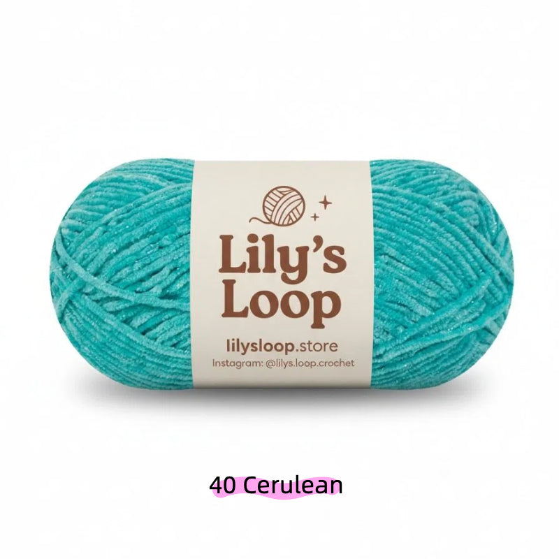 Green SoftGlow Series 2.5MM Chenille Yarn(50g/132m) – fine chenille yarn for amigurumi