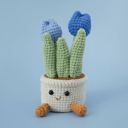 Tulip Pot Crochet Kit Beginner-Friendly Craft Set