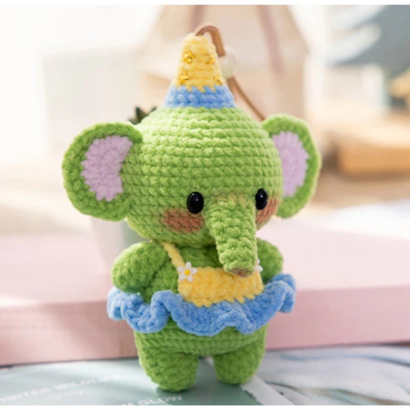 Little Elephant Amigurumi Crochet Kit (Intermediate Level) – step-by-step crochet progress