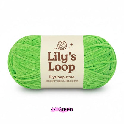 Coffee SoftGlow Series 2.5MM Chenille Yarn(50g/132m) – fine chenille yarn for amigurumi