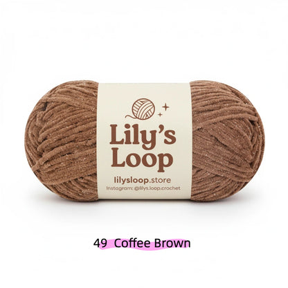 Beige SoftGlow Series 2.5MM Chenille Yarn(50g/132m) – fine chenille yarn for amigurumi