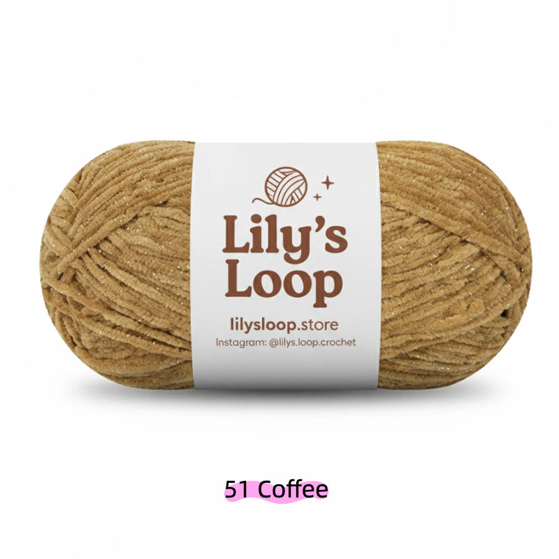 Light Grey SoftGlow Series 2.5MM Chenille Yarn(50g/132m) – fine chenille yarn for amigurumi