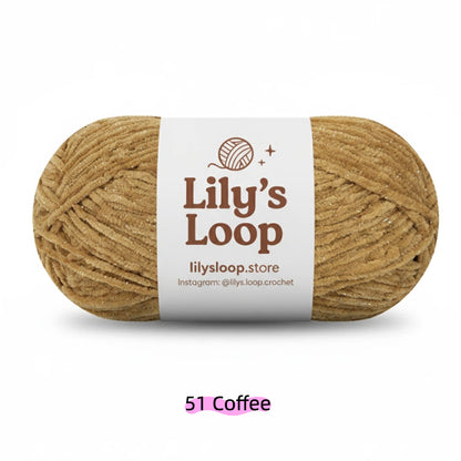 Light Grey SoftGlow Series 2.5MM Chenille Yarn(50g/132m) – fine chenille yarn for amigurumi