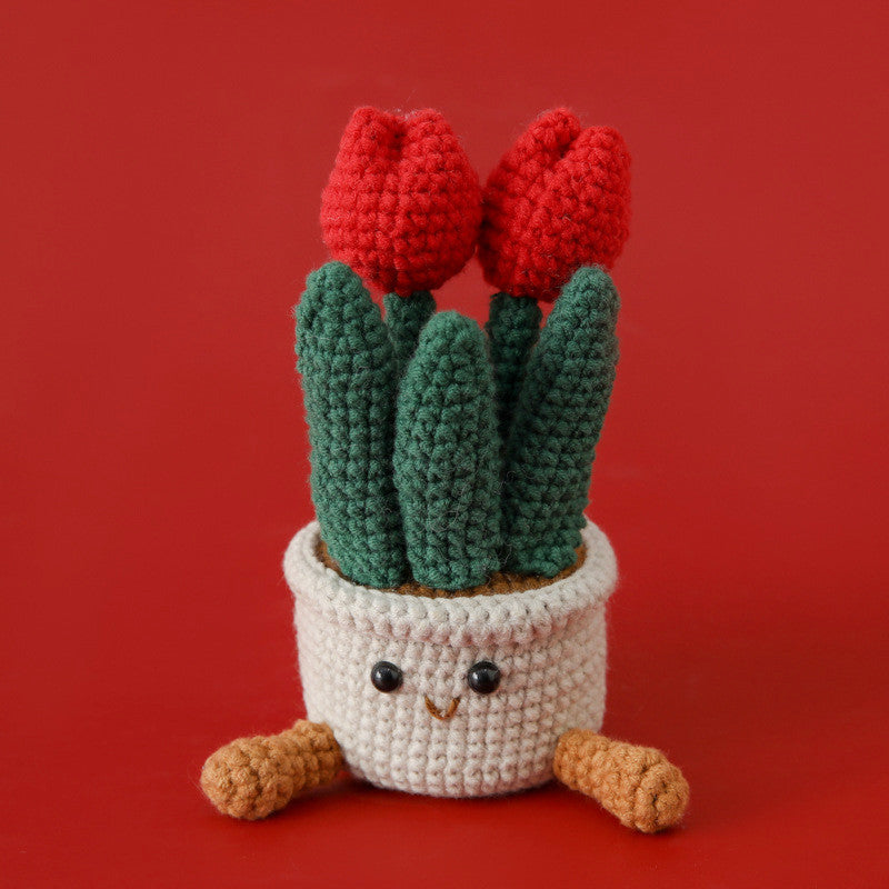 Tulip Pot Crochet Kit Beginner-Friendly Craft Set