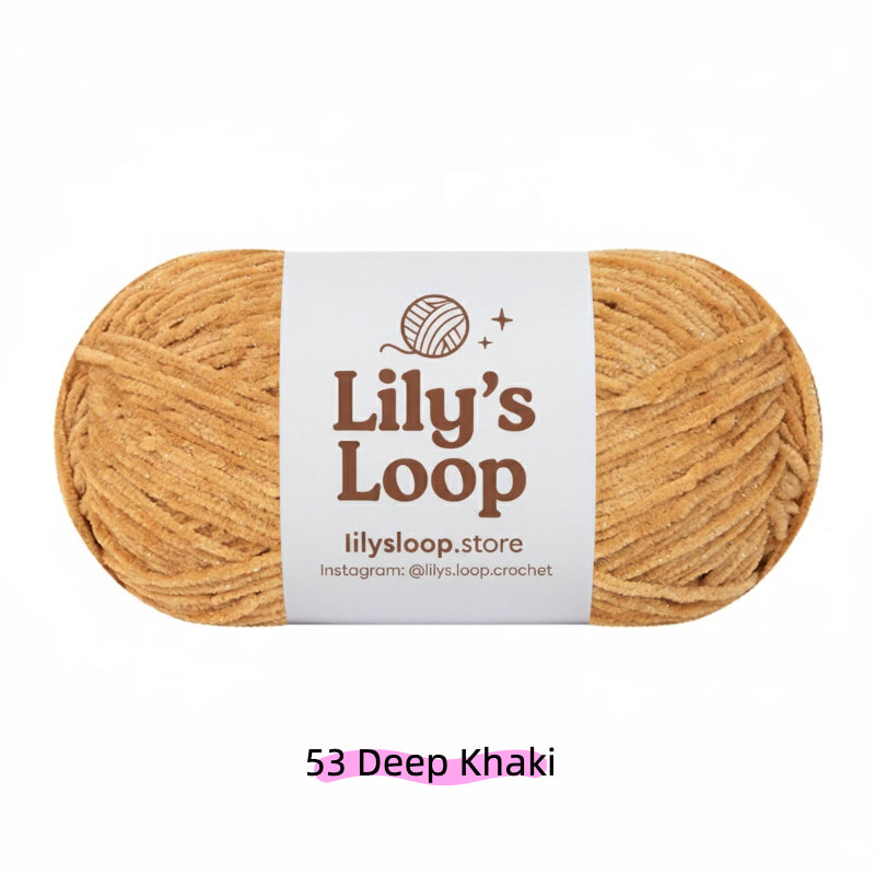 Dusty Blue SoftGlow Series 2.5MM Chenille Yarn(50g/132m) – fine chenille yarn for amigurumi