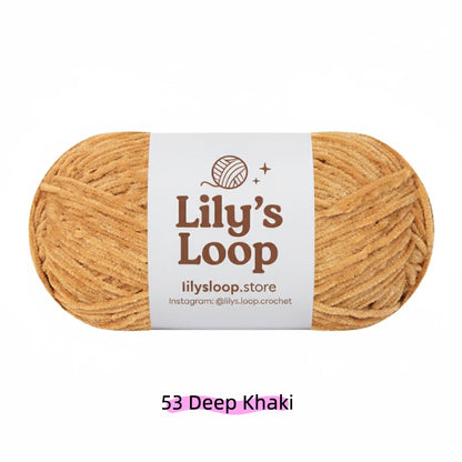 Dusty Blue SoftGlow Series 2.5MM Chenille Yarn(50g/132m) – fine chenille yarn for amigurumi