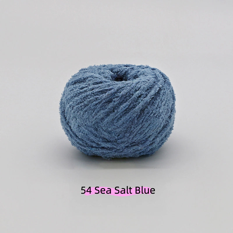 White Warm Plush Nature Palette Velvet Yarn (50g/80m) – velvet yarn for amigurumi and crochet