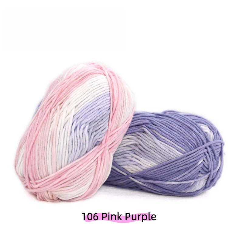 Mixed Blue Green Artisan Speckle Light 8-Ply Spray-Dyed Cotton Yarn (100g/130m) – crochet yarn by Lily's Loop