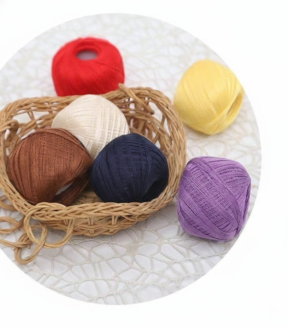 AquaSilk Size 10 Crochet Thread Lace Thread Ultra Thin yarn balls in multiple colors