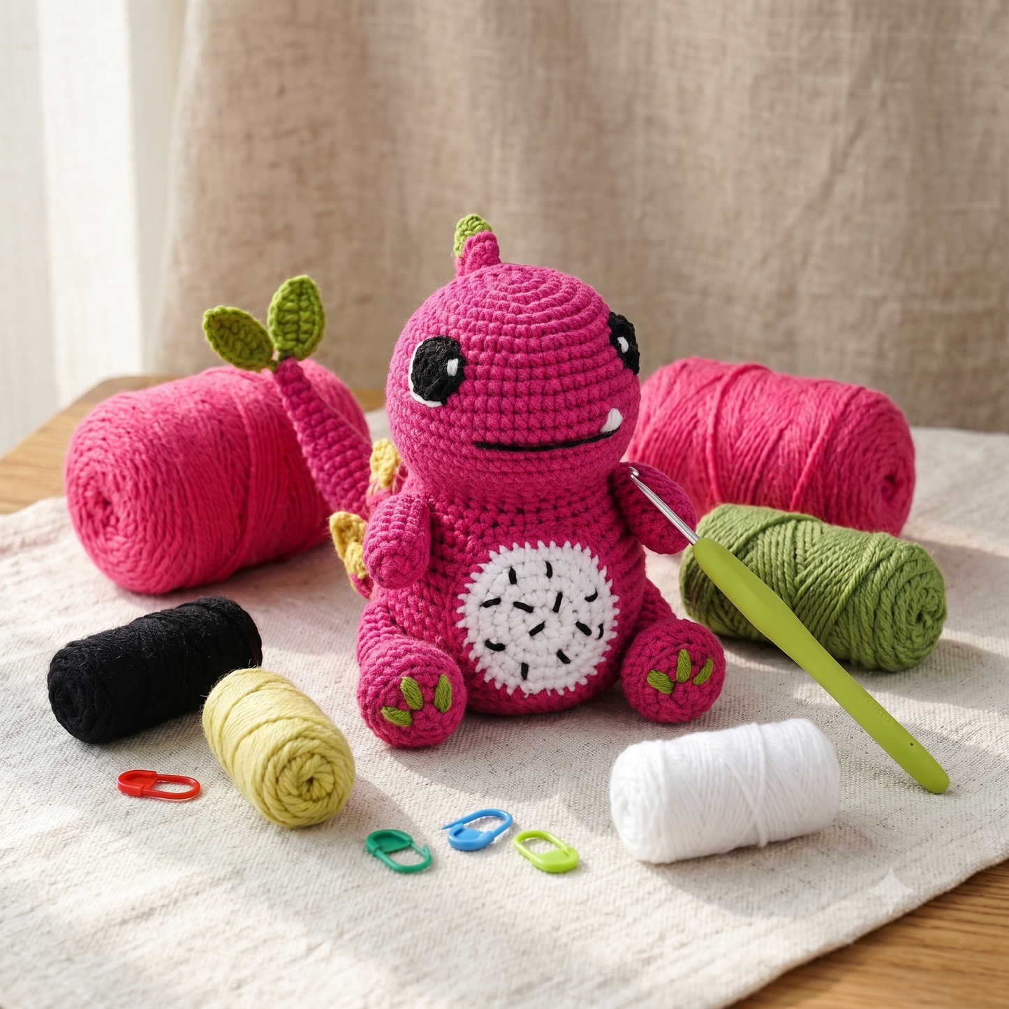 Dragon Fruit Crochet Kit for Beginners
