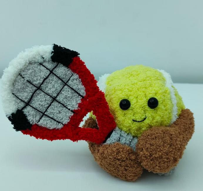 Sports Series Crochet Pattern Badminton Buddy,Ping Pong Player,Mini Baseball & BatTennis Duo Pattern – crochet pattern page preview showing instructions