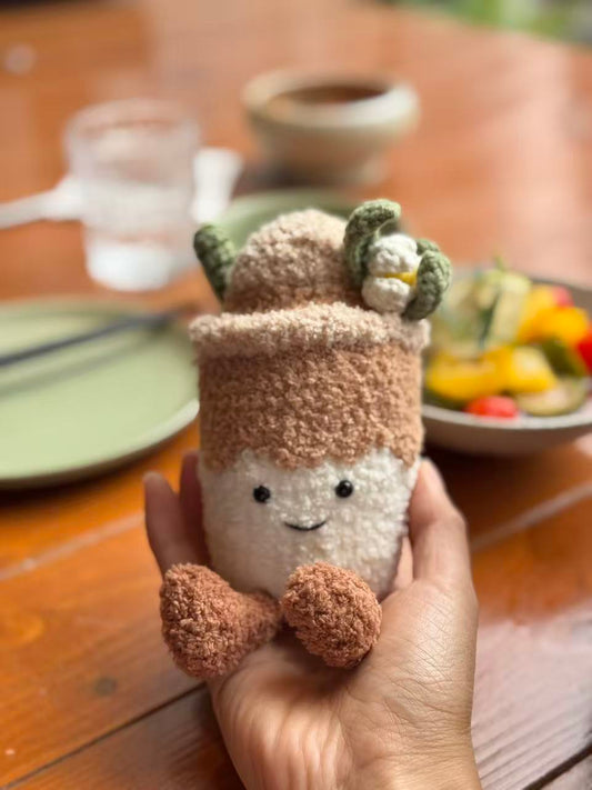 Latte Crochet – finished amigurumi made with plush yarn