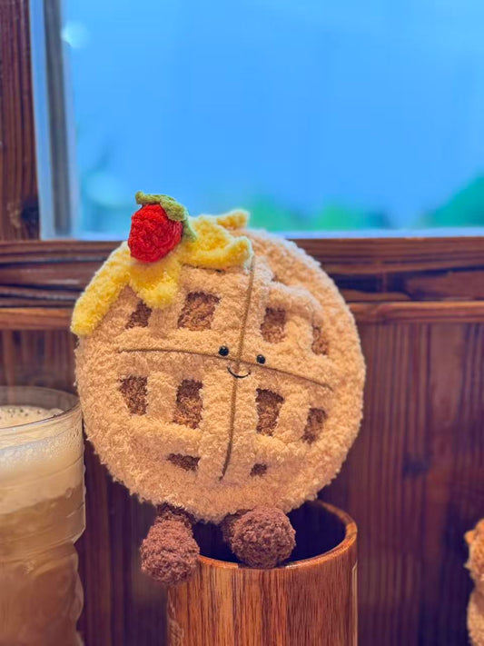 Waffle Plush Crochet – finished amigurumi made with plush yarn