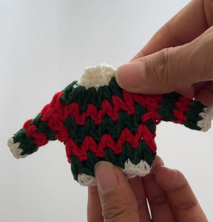 Free Pattern Mini Christmas Sweater Crochet Pattern
